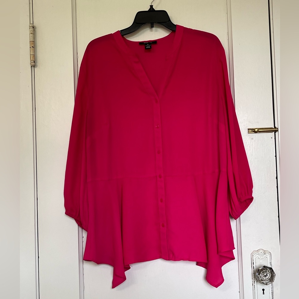 Peplum style tunic from Style & Co, XL, hot pink